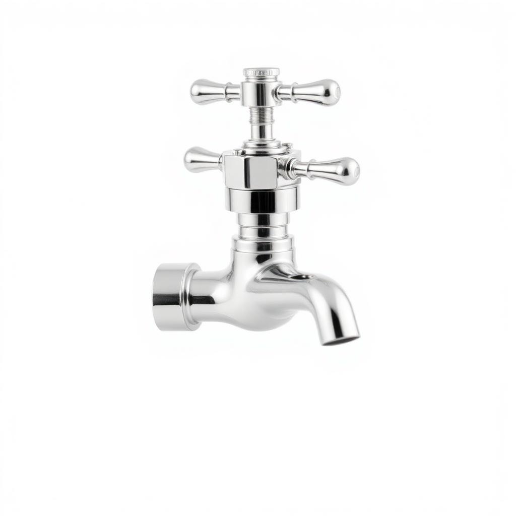 Brass Bib Cock Faucet — Chrome